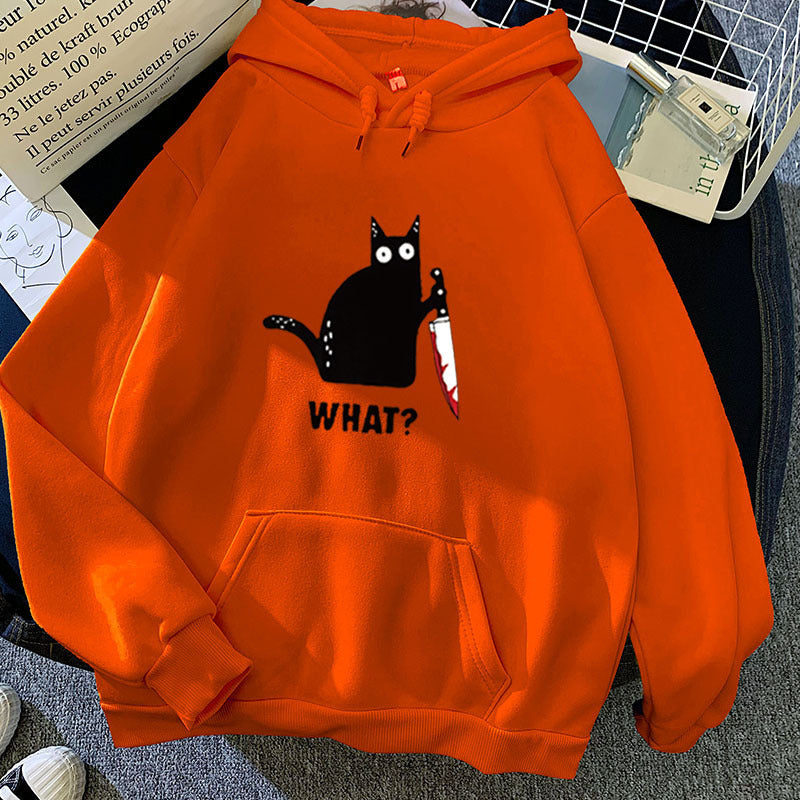 Sweatshirt Loose Hooded Student Wear Fashion Cartoon Print Sweater