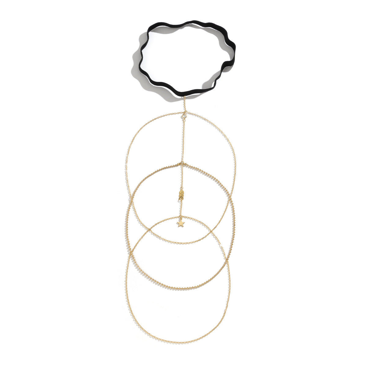 Multilayer Pentagram Stretch Ball Body Chain