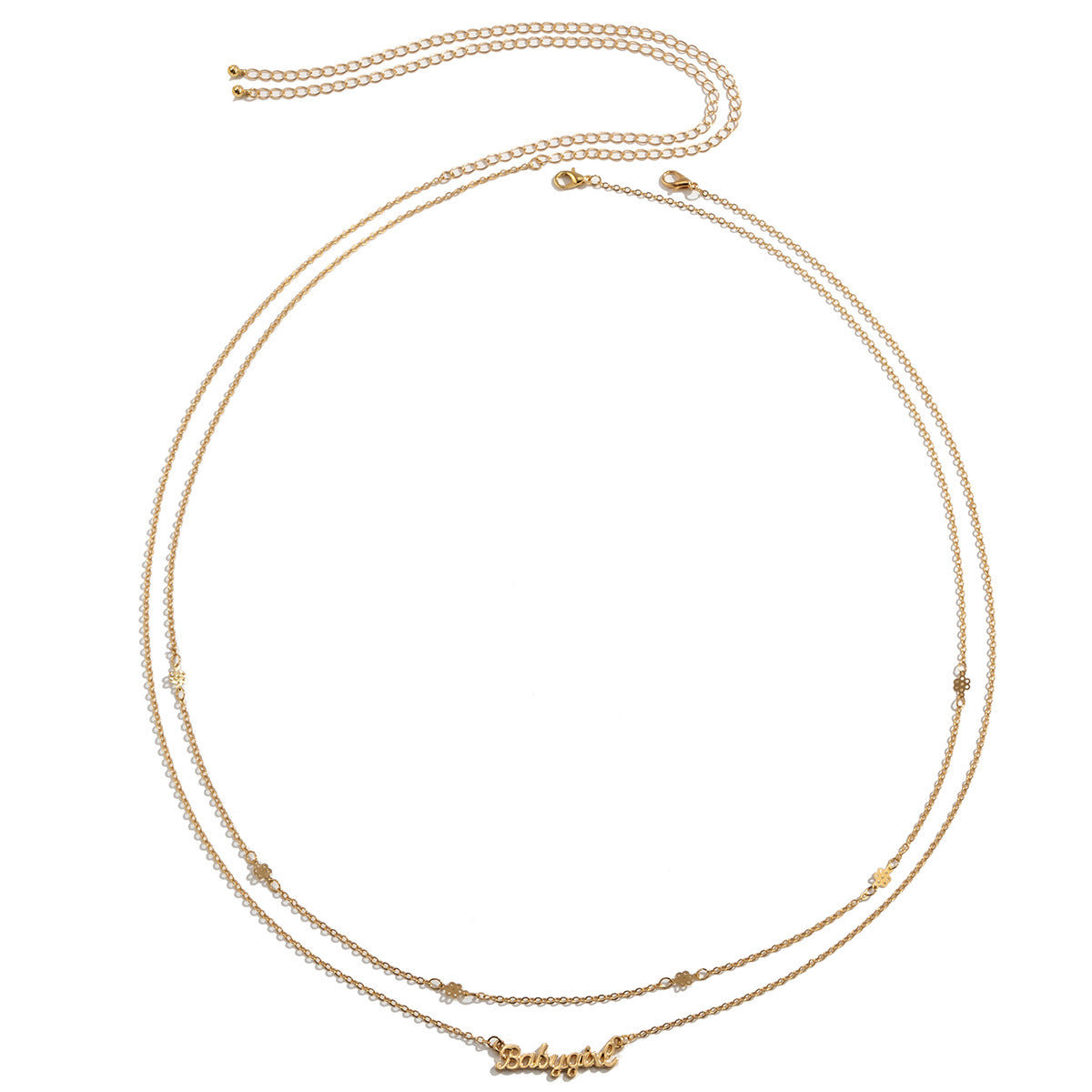 Metal Letter Pendant Waist Chain Women's Fashion Slim Fit