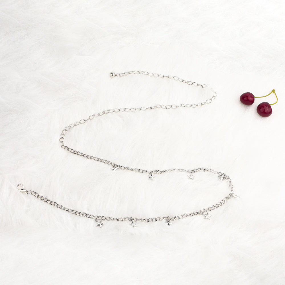 New Beautiful Ladies Waist Chain Star Moon Pendant Chain Simple And Versatile Elegant Dress Dress Evening Dress Accessories