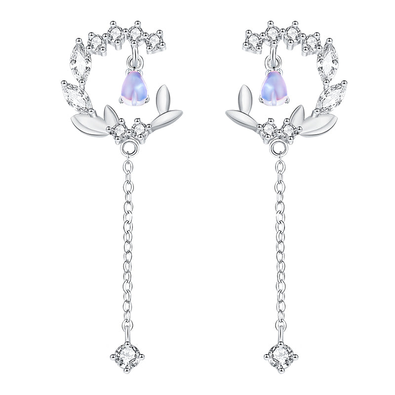 Fallen colorful earrings women
