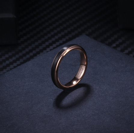 Rose Gold Tungsten Carbide Wedding Rings 8MM/6MM/4MM for man and women
