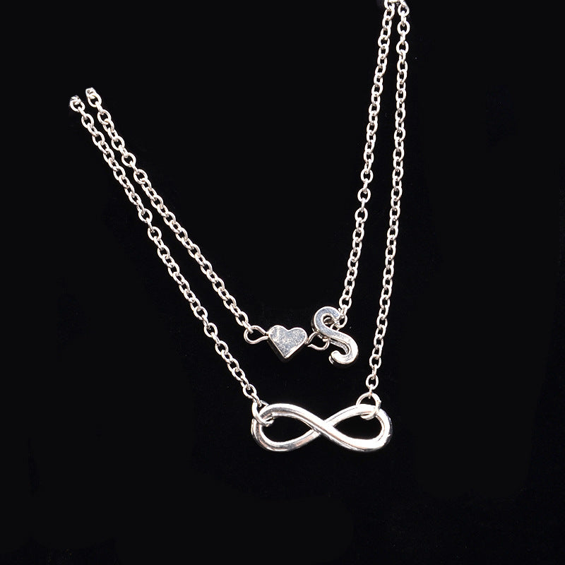 Love 26 letters alloy anklet