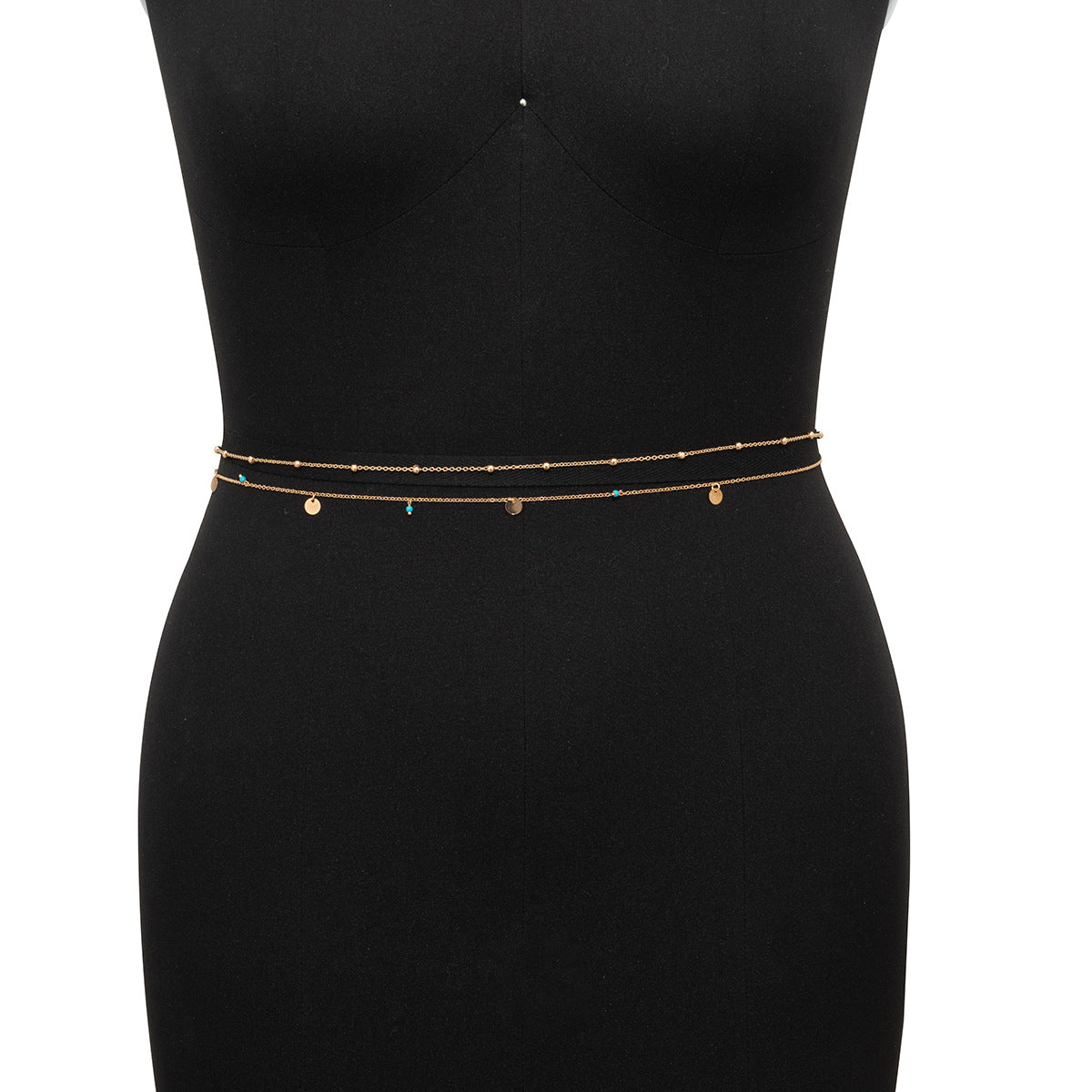 European And American Sexy Turquoise Sequin Pendant Waist Chain