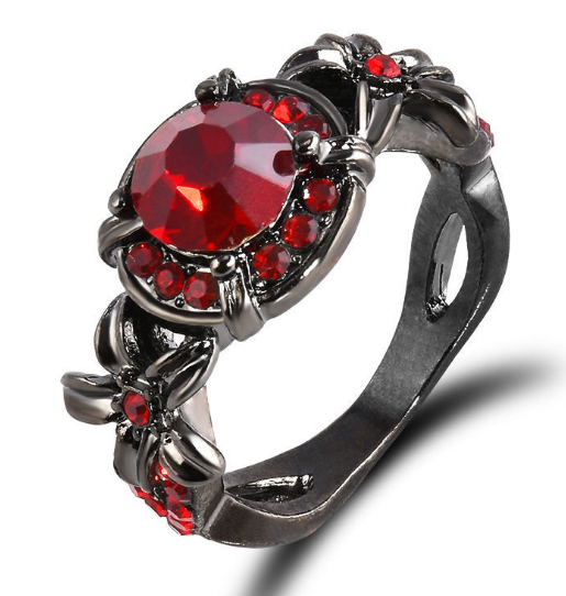 Gemstone Rose Full Diamond Engagement Ring