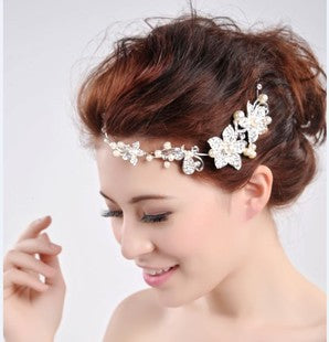 Bridal jewelry, European and American dress, accessories, Korean version of pearls, three sets necklace, wedding suite mixed batch