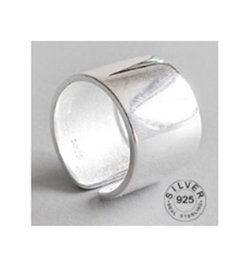 Vintage Silver Color Metal Punk Letter Rings Design