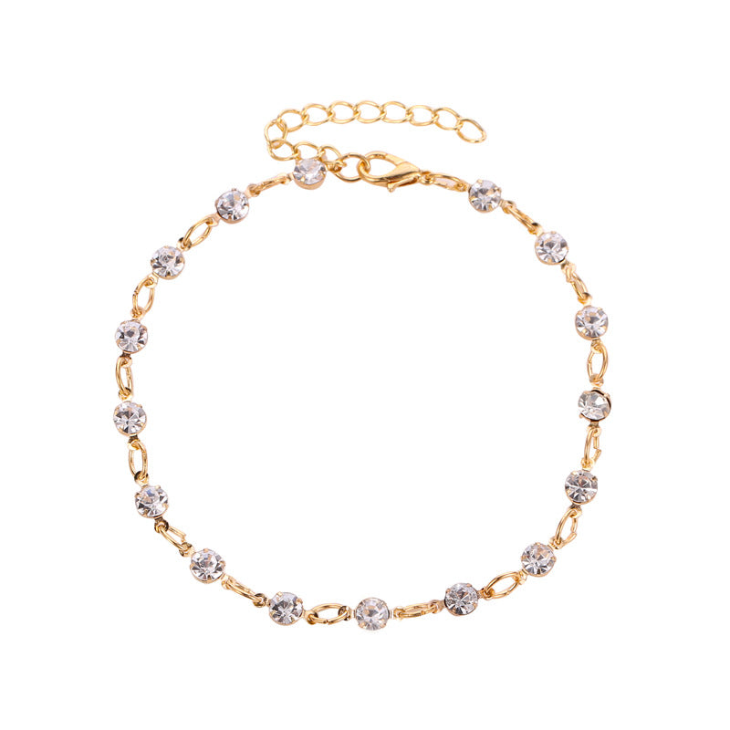 New Fund Foot Acts The Role Of Rhinestone Anklet Temperament