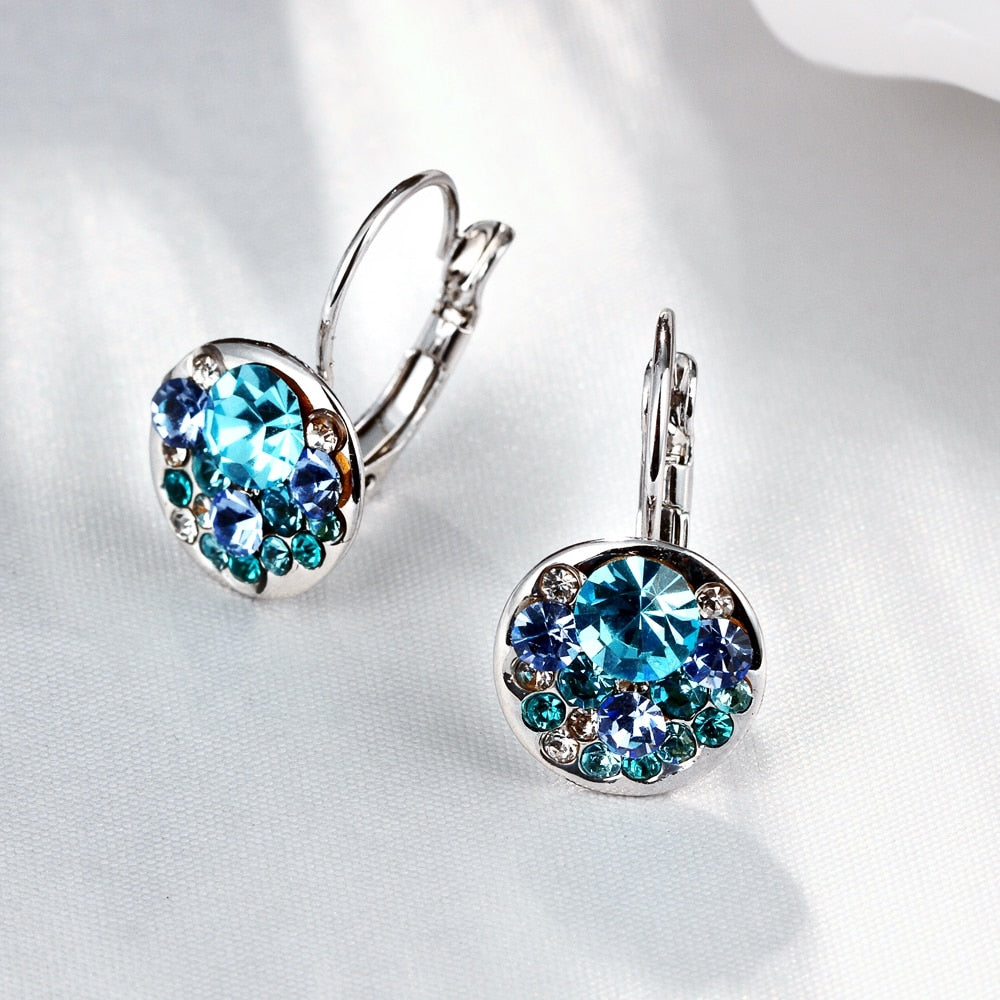 Multicolor glitter diamond earrings
