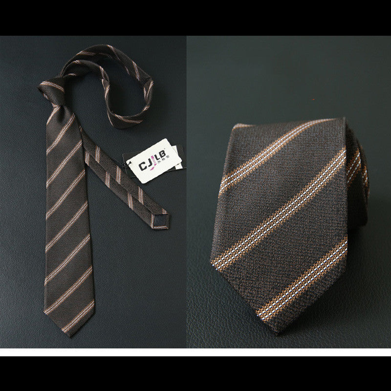 Male business striped retro suit tie