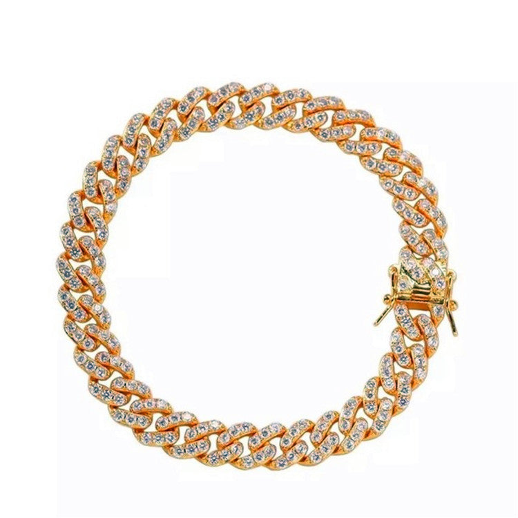 Trend all-match single row full drill anklet