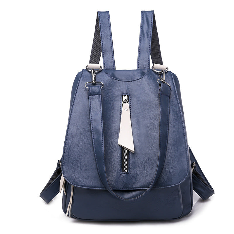 Soft leather backpack