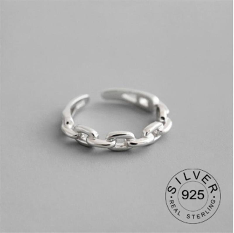 Vintage Silver Color Metal Punk Letter Rings Design