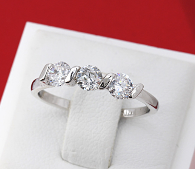 High quality zircon micro plated genuine gold engagement ring