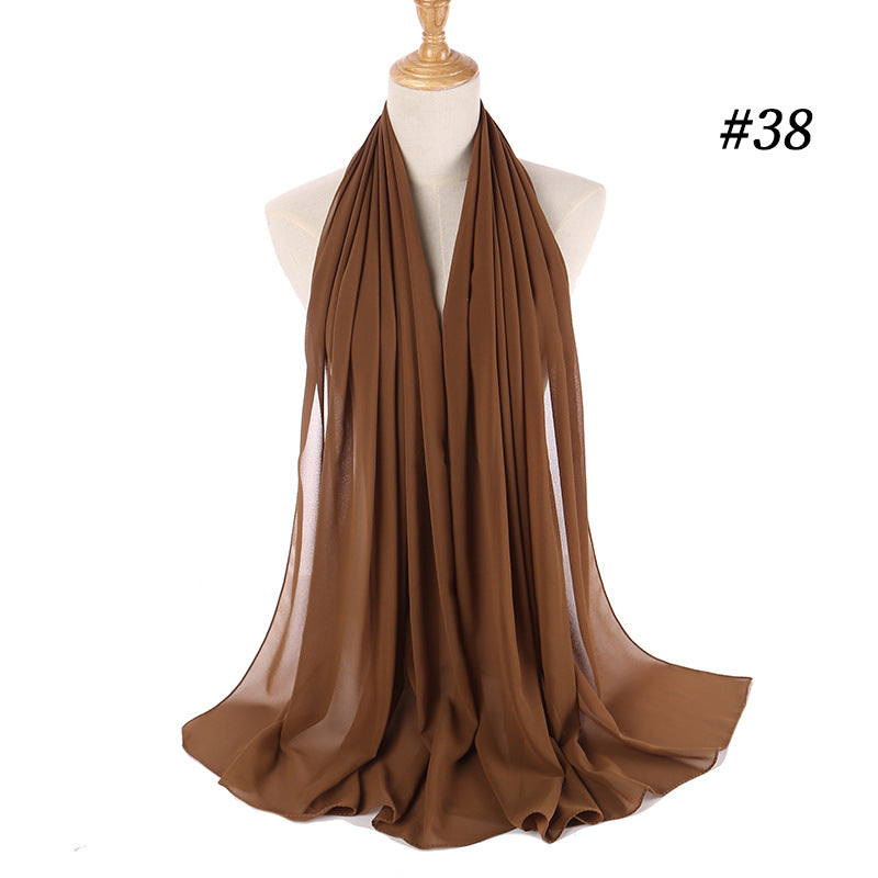 Monochrome Pearl Chiffon Bubble Scarf Headscarf