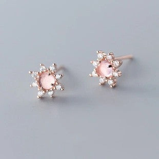 S925 Silver Fashion Sweet Sunflower Earrings