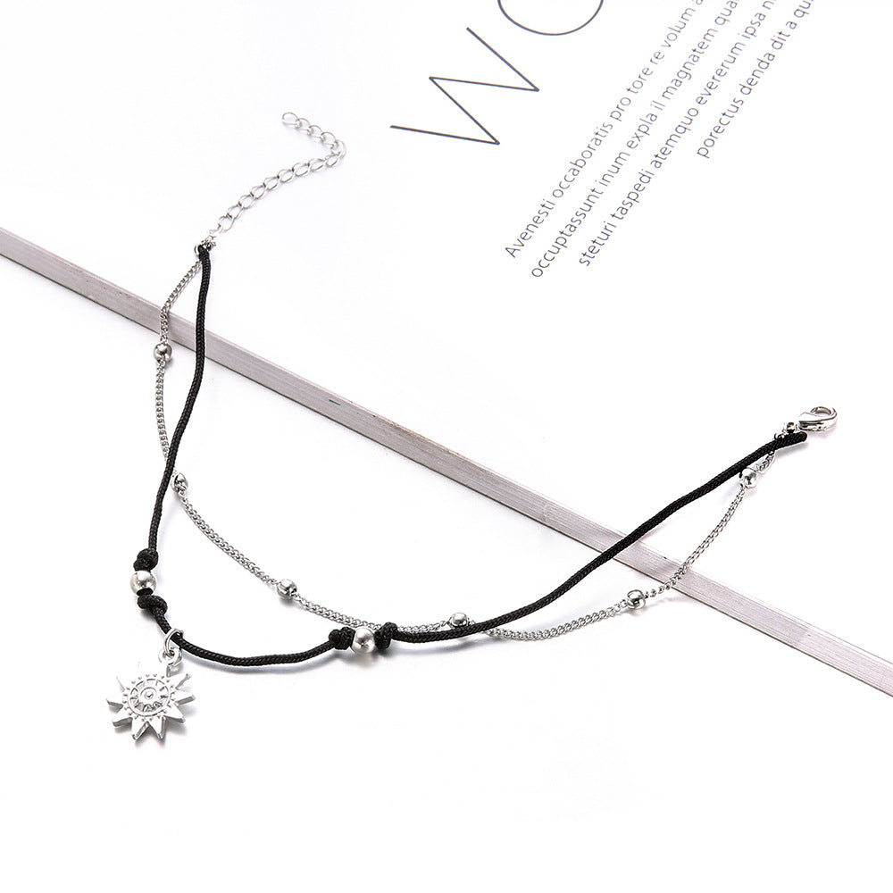 Elephant sun multilayer anklet