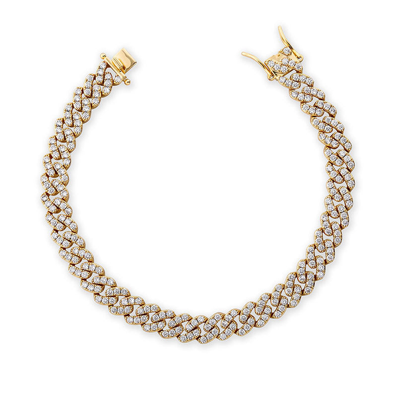 Hip-hop full zircon personality women's anklet