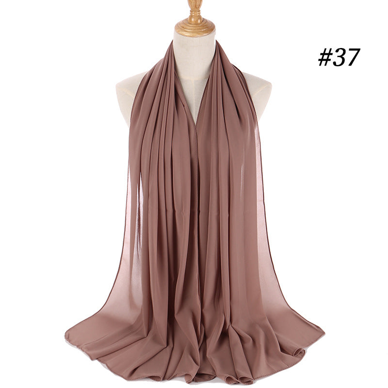 Monochrome Pearl Chiffon Bubble Scarf Headscarf