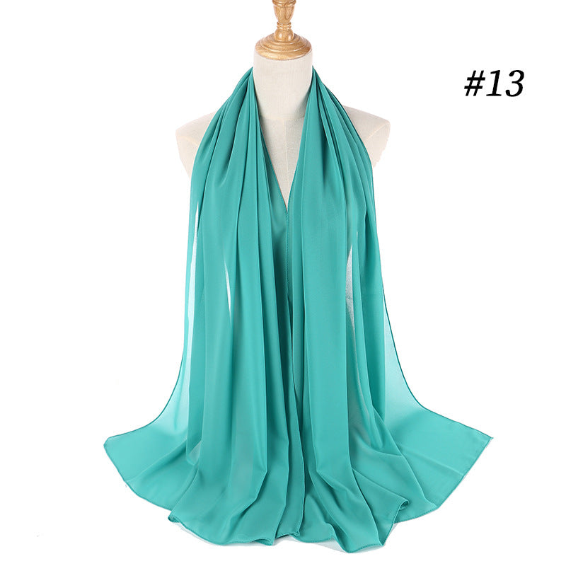 Monochrome Pearl Chiffon Bubble Scarf Headscarf