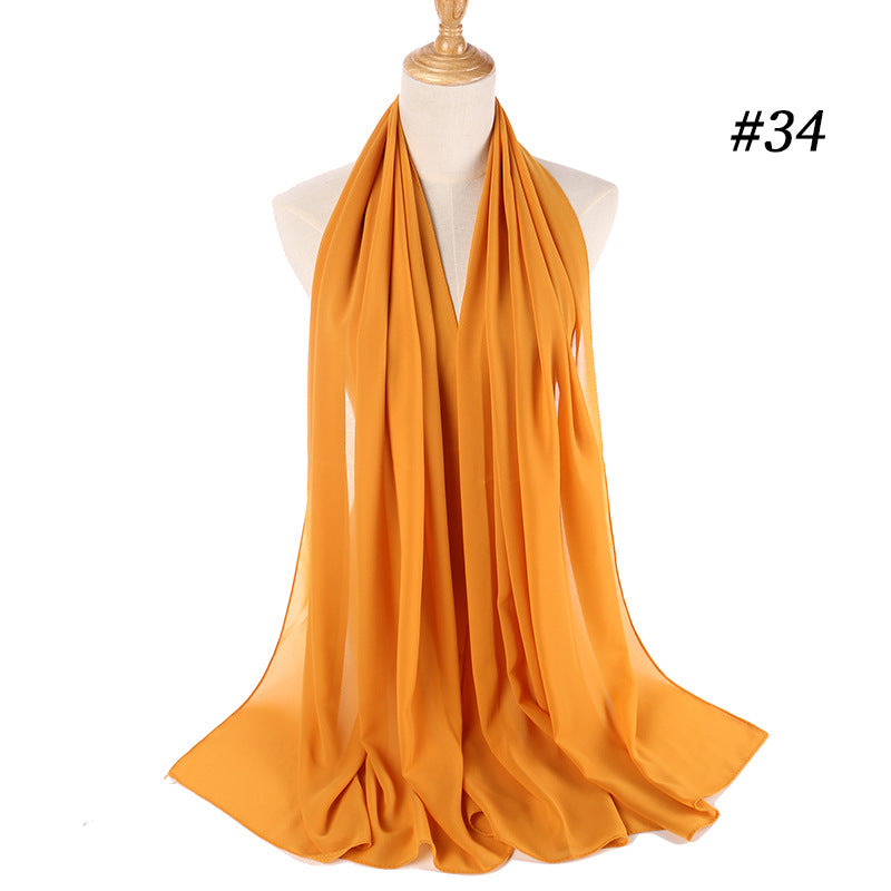 Monochrome Pearl Chiffon Bubble Scarf Headscarf