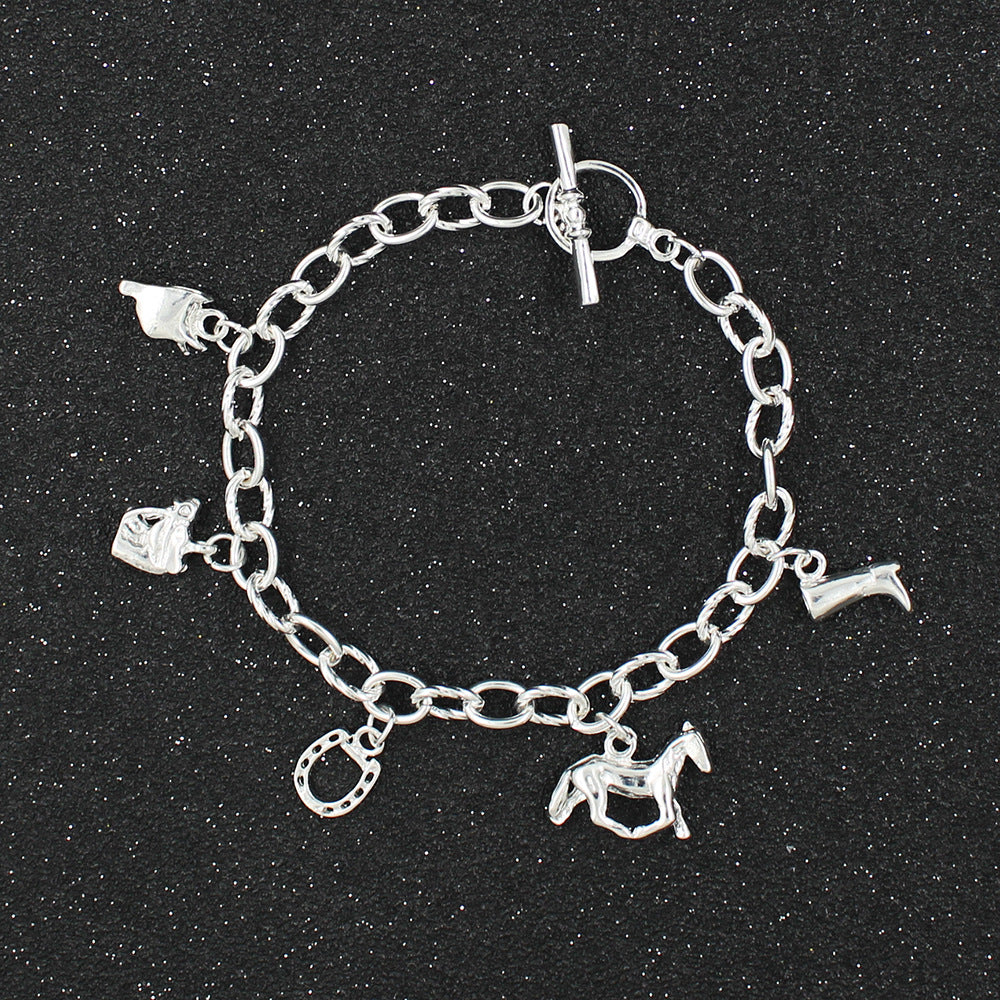 Electroplated silver horseshoe