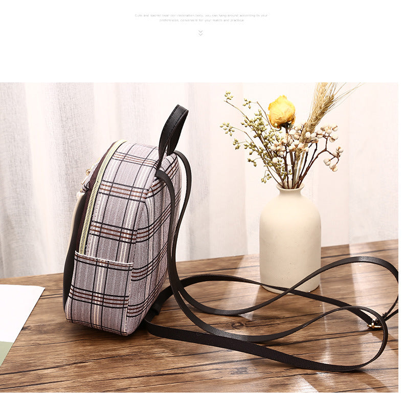 Spring And Summer New Korean Shell-Shaped Printed Zipper Small Backpack