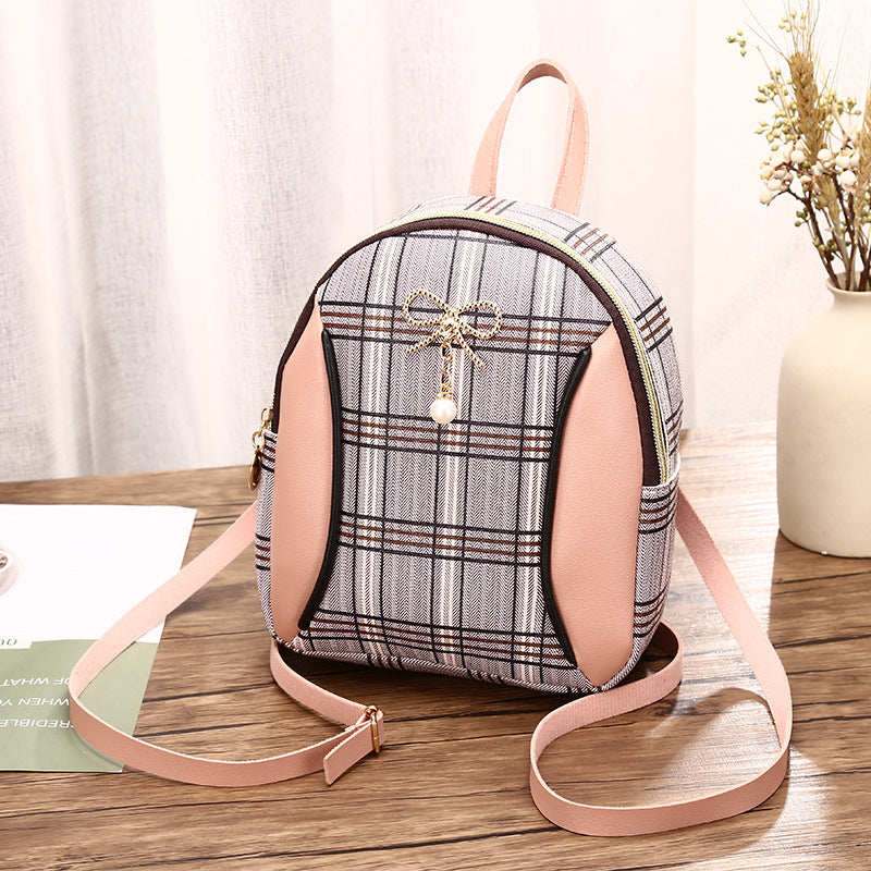 Spring And Summer New Korean Shell-Shaped Printed Zipper Small Backpack
