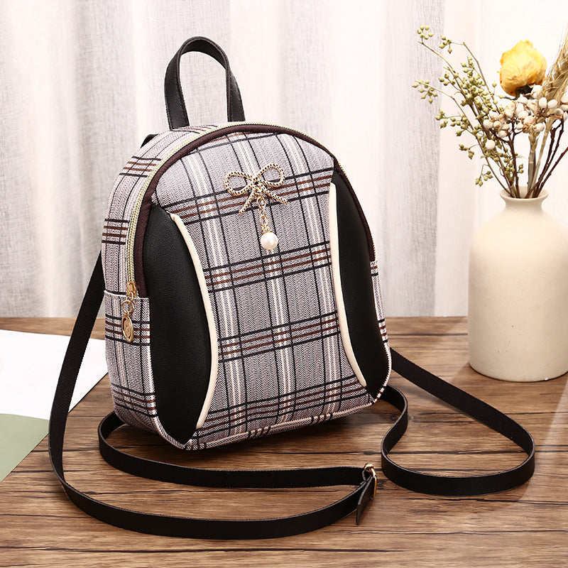 Spring And Summer New Korean Shell-Shaped Printed Zipper Small Backpack