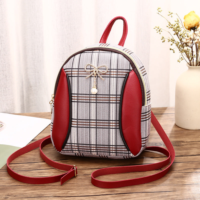 Spring And Summer New Korean Shell-Shaped Printed Zipper Small Backpack