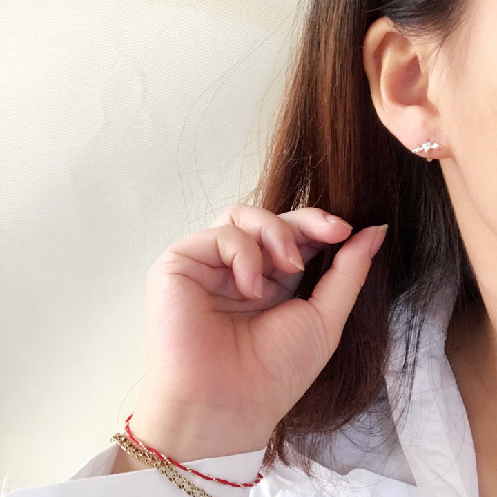 Gold Ear Buckle Angel Wings Pure Gold Ear Bone Buckle Ear Ring Female