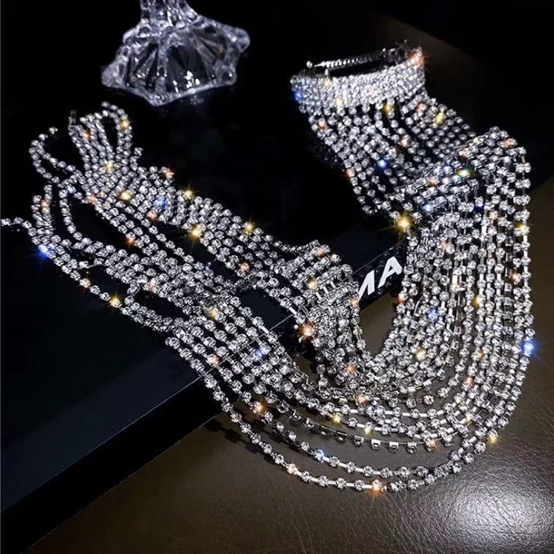 Women's Hair Accessories With Full Diamond Tassels
