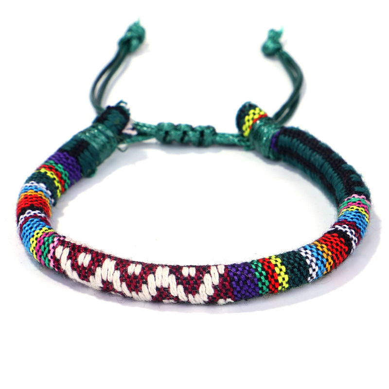 New Ethnic Style Bracelet Color Cotton Rope Hand-woven Hand Rope