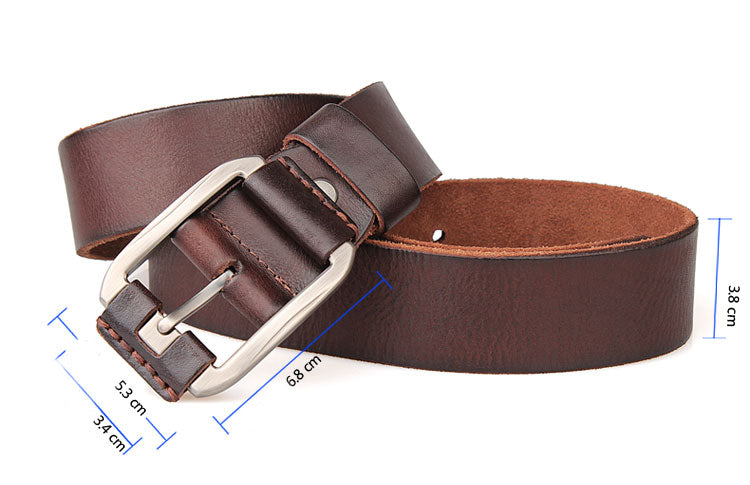 Men's Belt Leather Belt Casual Pidai Pin Buckle