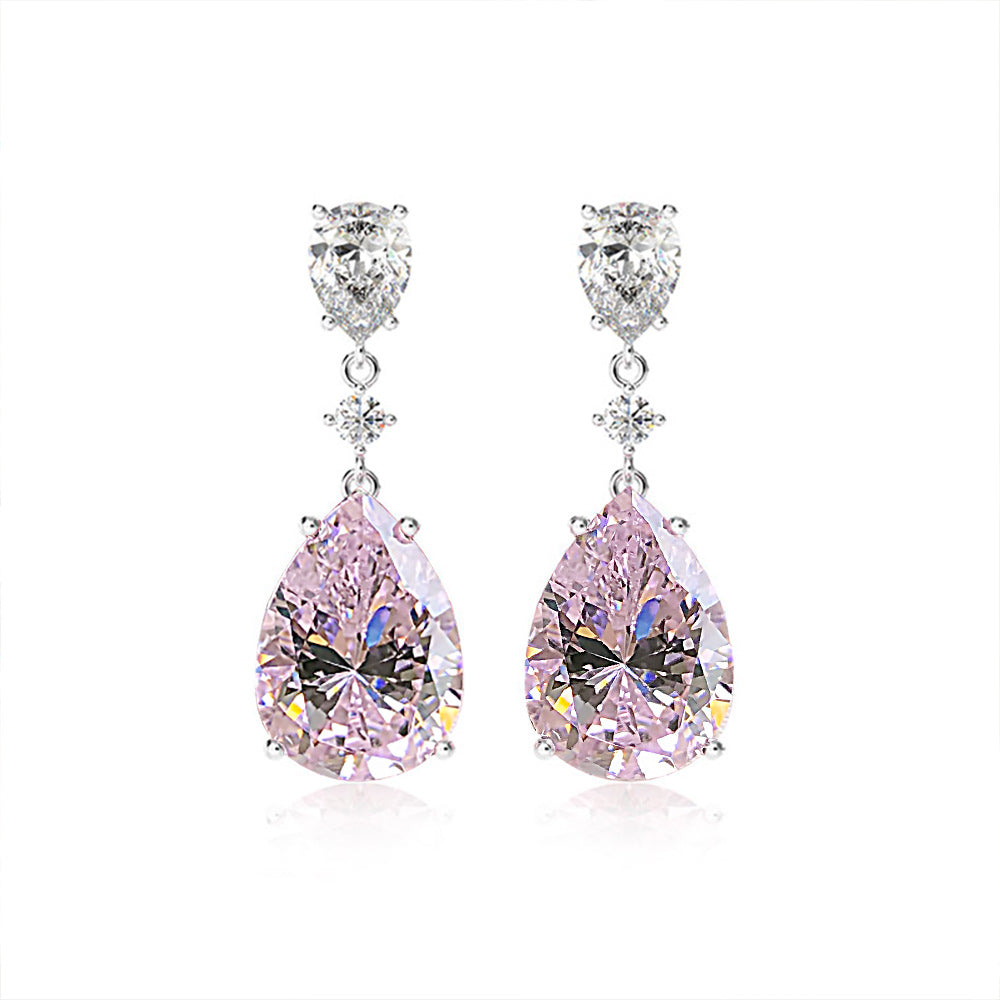 Shi Pei Jewelry Is Shining Set 5A Water Drop Shape Female Popular Temperament