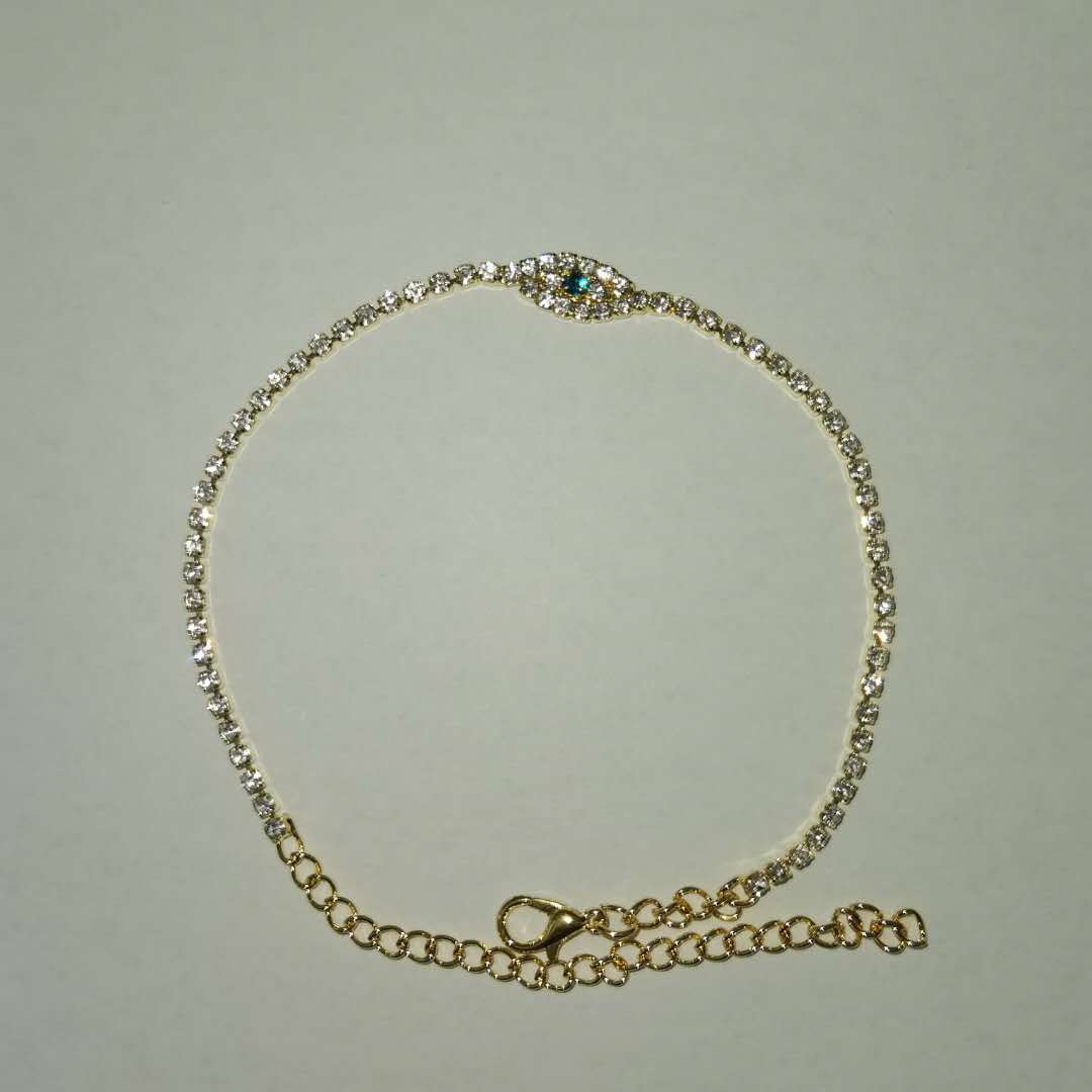 Vintage Ethnic Style Gold-plated Rhinestone Exquisite Anklet