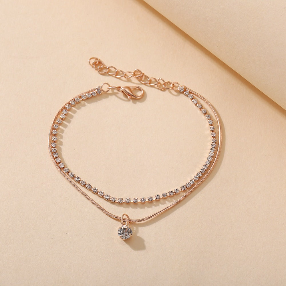LETAPI Bohemian Beads Anklets for Women Boho Cubic Zirconia Anklet 2020 Ankle Bracelet on Leg Anklet Jewellery