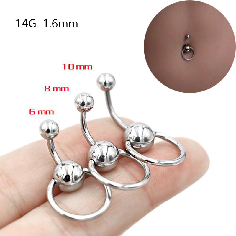 Titanium Steel Sexy Classic Ring Belly Button Nail