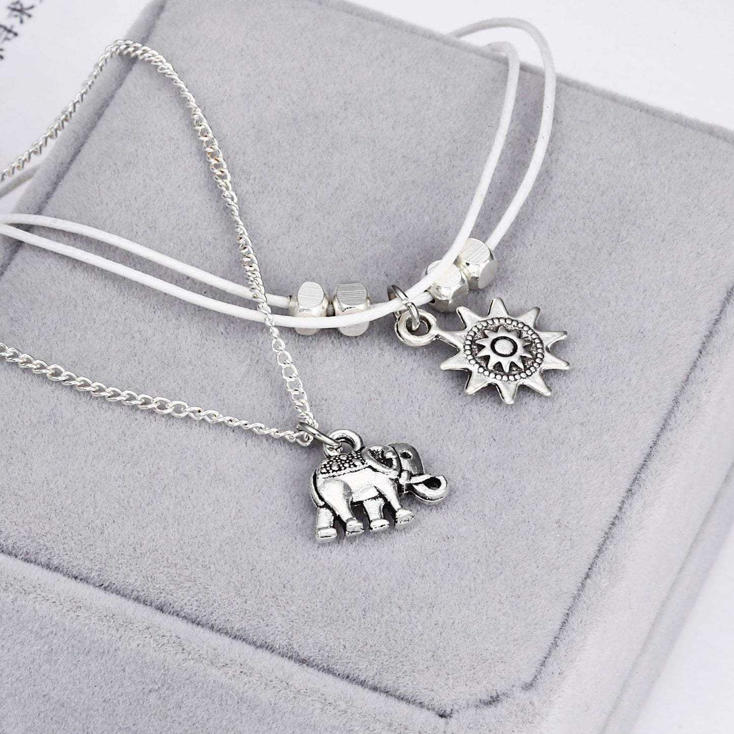 Hot-Selling Popular Foot Jewelry In Europe And America, Sun Elephant Multilayer Retro Fashion Lady Anklet, Alloy Anklet Wholesale