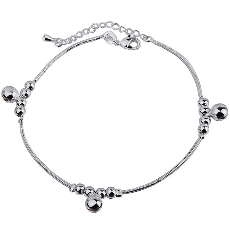 Sterling Silver Vintage Anklet With Bells