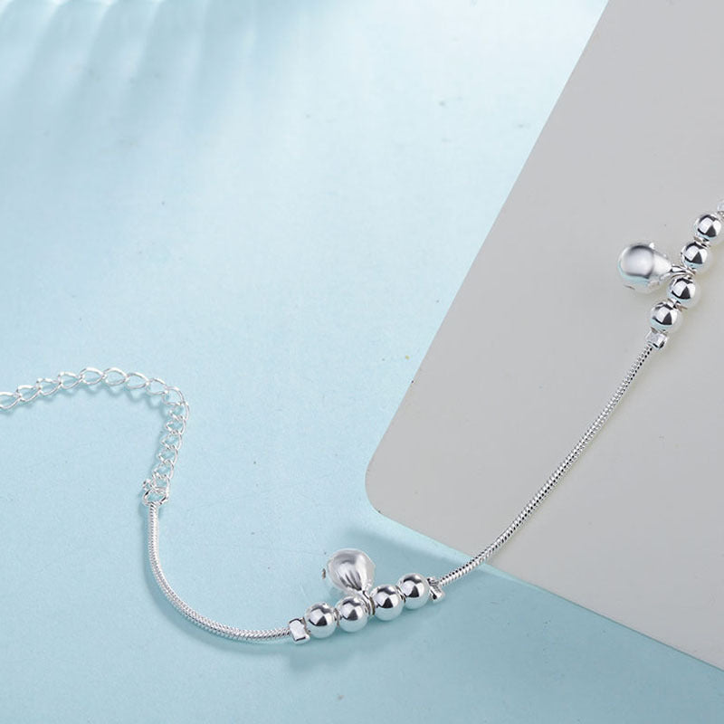 Sterling Silver Vintage Anklet With Bells