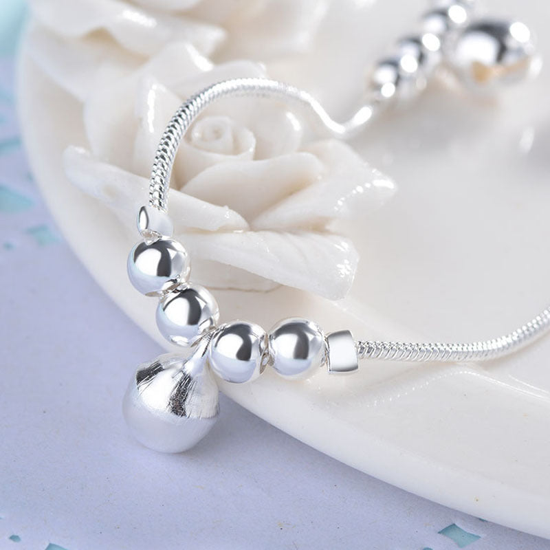 Sterling Silver Vintage Anklet With Bells