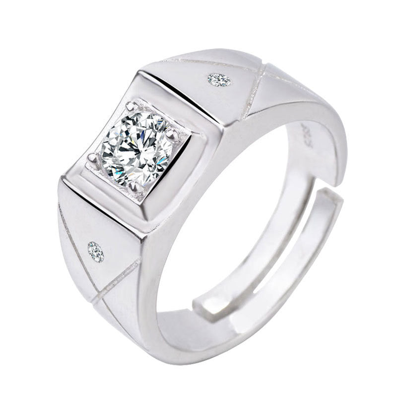 Creative Live Mouth Men's Silver Ring