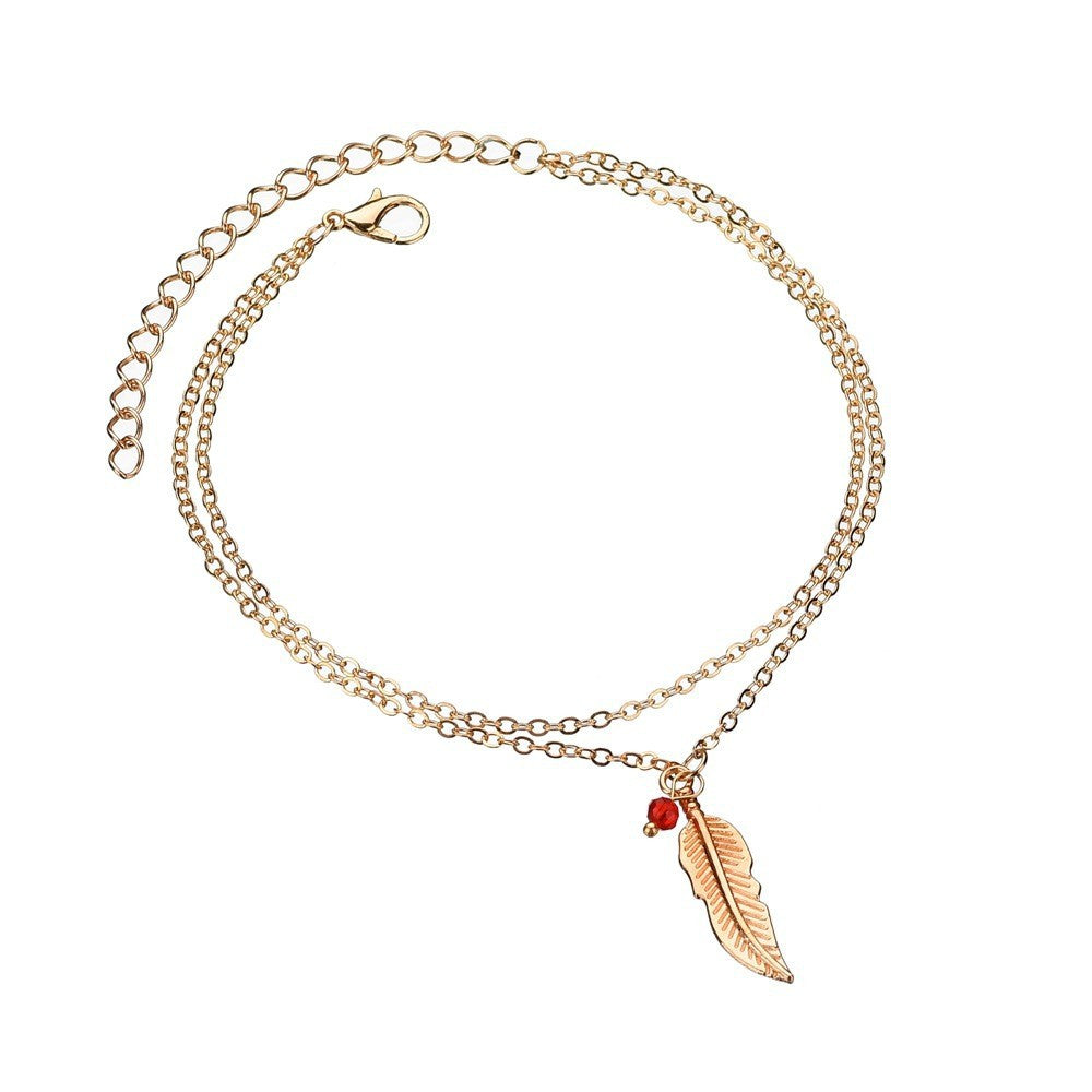 Women's Fashion Anklet Three-Piece Flat Snake