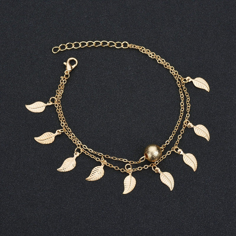 Women's Fashion Anklet Three-Piece Flat Snake