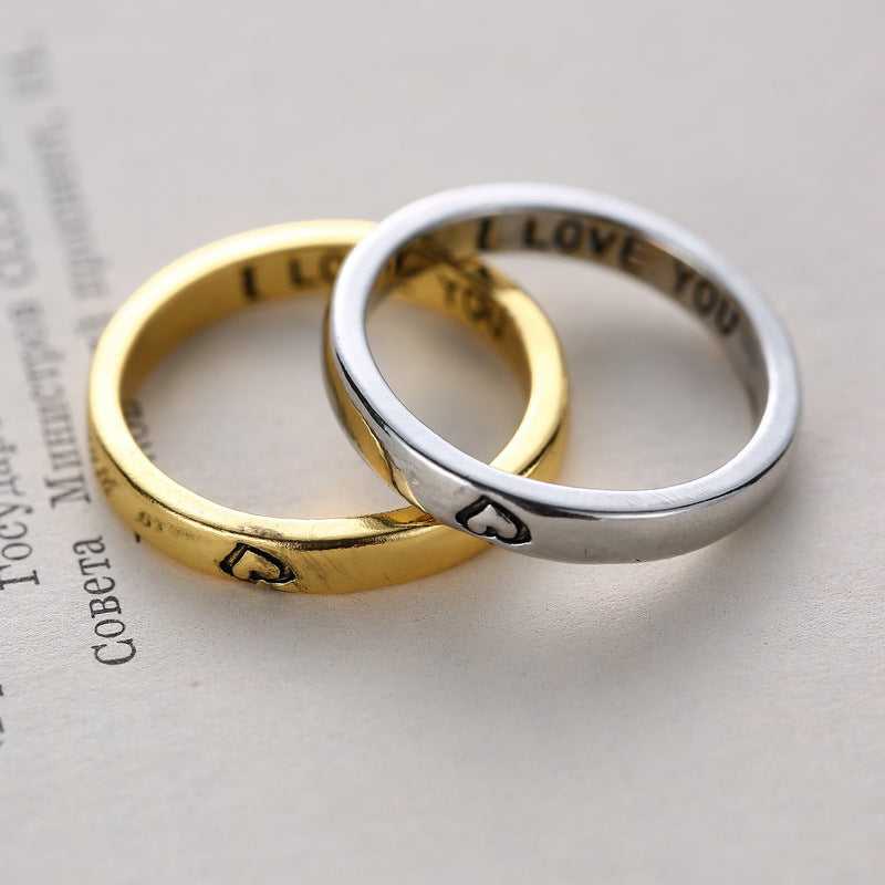 Valentine's Day Jewelry Ring Wholesale Manufacturers Couple Rings in the Name of Love