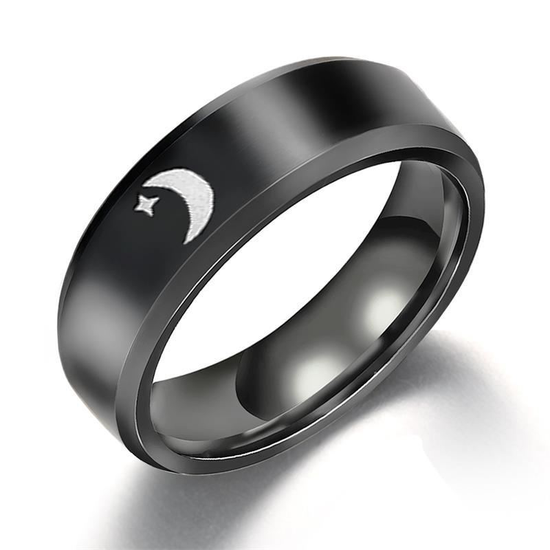 Explosive Bracelets Stainless Steel Couple Rings Sun Moon Sun Moon Star Ring Fashion New Accessories