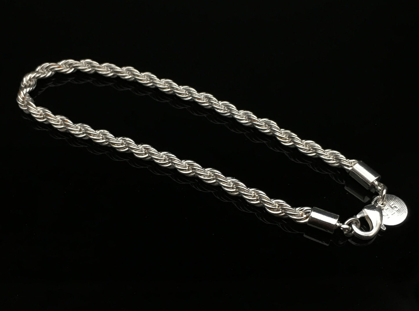 Copper And Silver Popular Hot-selling Jewelry 4MM Twisted Rope Bracelet