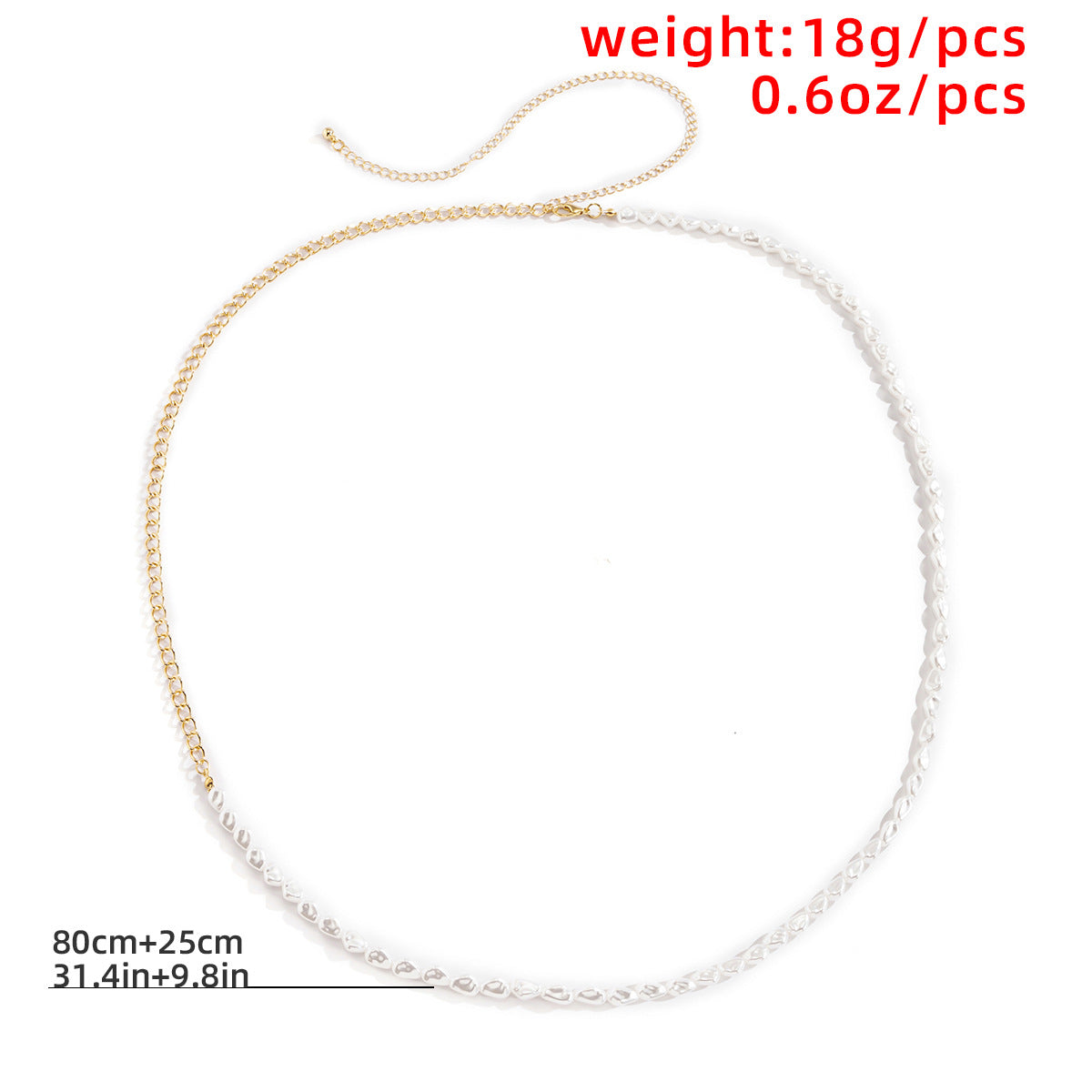 Temperament Retro Single Layer Imitation Pearl Waist Chain Sexy Personality Metal Hollow Chain Belt