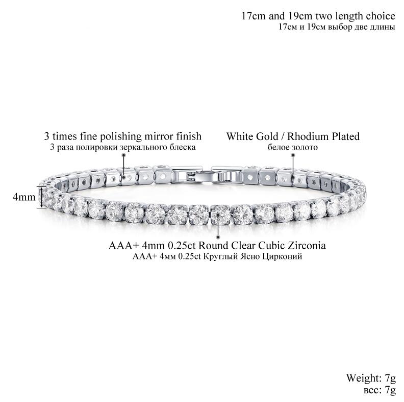 Cubic Zirconia Tennis Bracelet & Bangles For Women Christmas Gifts New Fashion Lady Jewelry